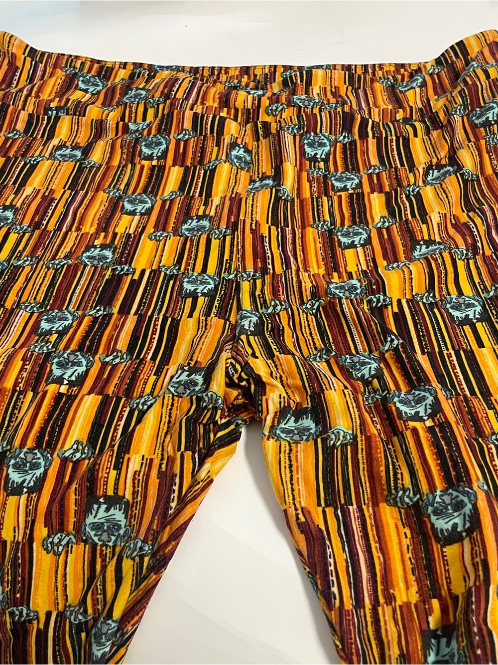 Lularoe Bright Striped Halloween Frankenstein Monster Leggings